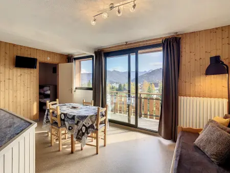 Location appartement à La Toussuire, Appartement lumineux 35m², 5 pers, balcon sud, proche pistes, parking, wifi