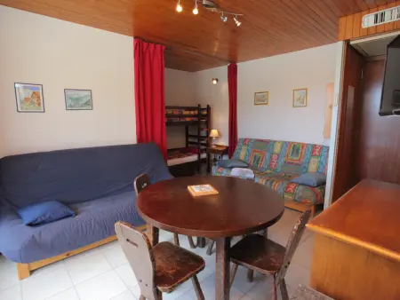 Location appartement à La Toussuire, Studio fonctionnel 5 pers, centre station, 3e étage