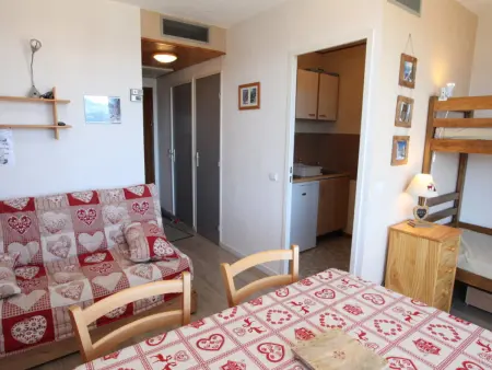 Location appartement à La Toussuire, Studio confortable pour 4 pers., balcon, vue montagne