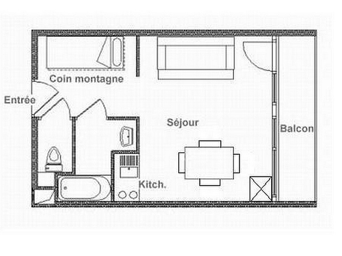 Studio 4 pers. aux pieds des pistes, balcon Les Menuires - Photo 12