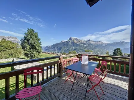 Appart 8 pers, 4 chambres, terrasse face au Mont-Blanc : photo 3