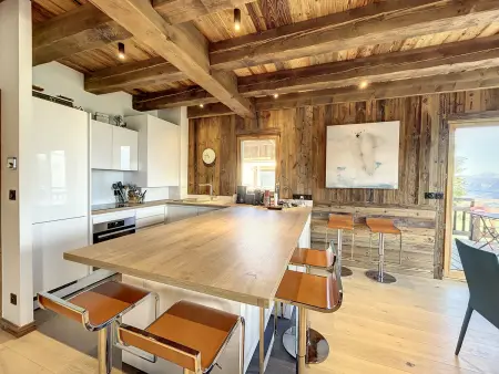 Appart 8 pers, 4 chambres, terrasse face au Mont-Blanc : photo 6