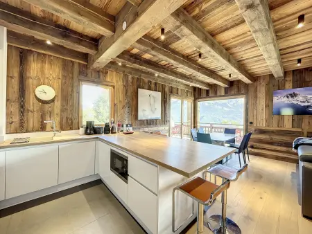 Appart 8 pers, 4 chambres, terrasse face au Mont-Blanc : photo 7