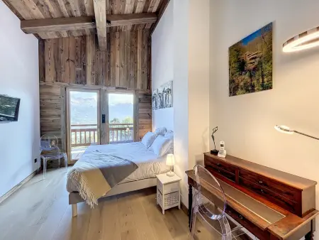 Appart 8 pers, 4 chambres, terrasse face au Mont-Blanc : photo 13
