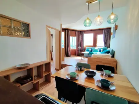 Appartement Avoriaz 5 pers, vue Sud-Ouest, balcon, pistes à 100 m : photo 3