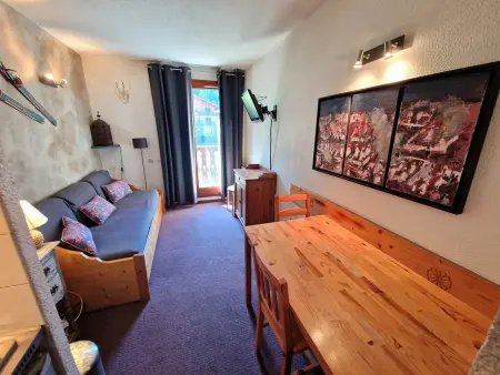 Studio de 17m² pour 3 pers, balcon, Valfréjus, Appartement 3 personnes à Valfréjus - Photo 1