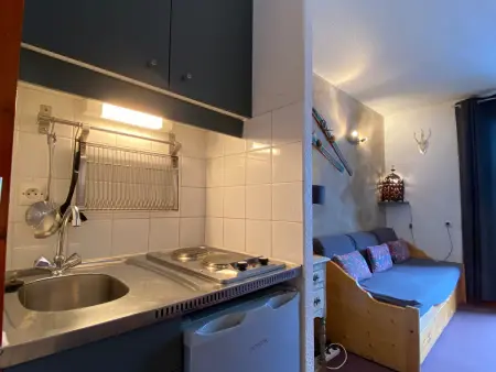 Studio de 17m² pour 3 pers, balcon, Valfréjus, Appartement 3 personnes à Valfréjus - Photo 3
