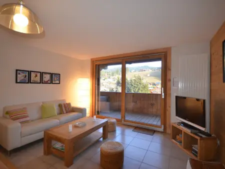 Les Gets : appartement 2 chambres, balcon Sud-Est vue pistes, garage : photo 6