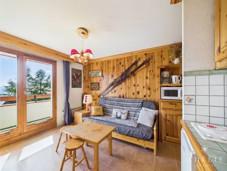 Studio 27m² 4/5 pers avec balcon, parking et skis à la Rosière : photo 3