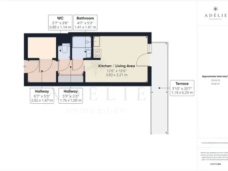Studio 27m² 4/5 pers avec balcon, parking et skis à la Rosière : photo 13