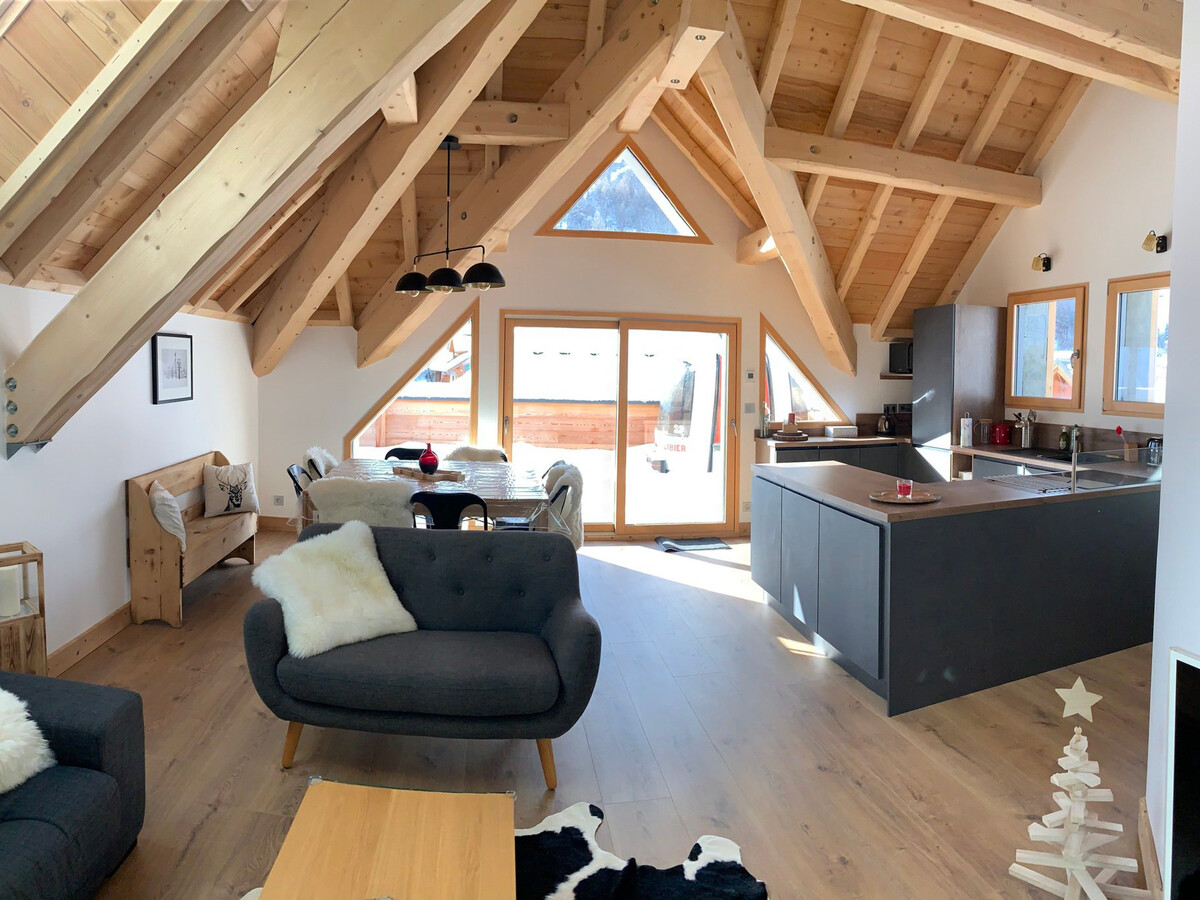 Chalet triplex 8 pers à Valloire, 4 chambres, terrasse sud - Photo 4