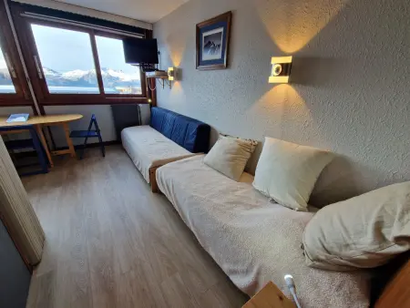 Location appartement à La Plagne, Studio divisible au centre, accès galerie, 4 pers.