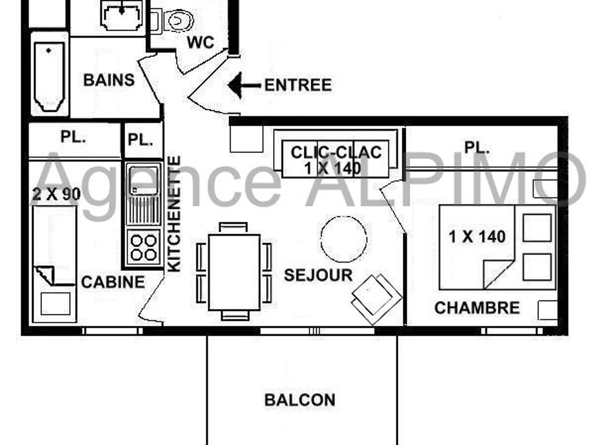 Appartement 2 pièces 6 pers. Les Saisies, accès pistes - Photo 3