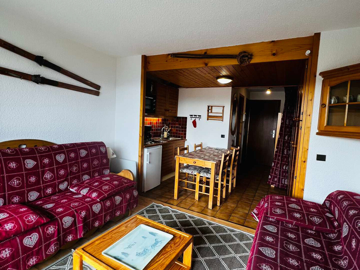 Studio cabine 5 pers aux Saisies, balcon sud vue pistes - Photo 1