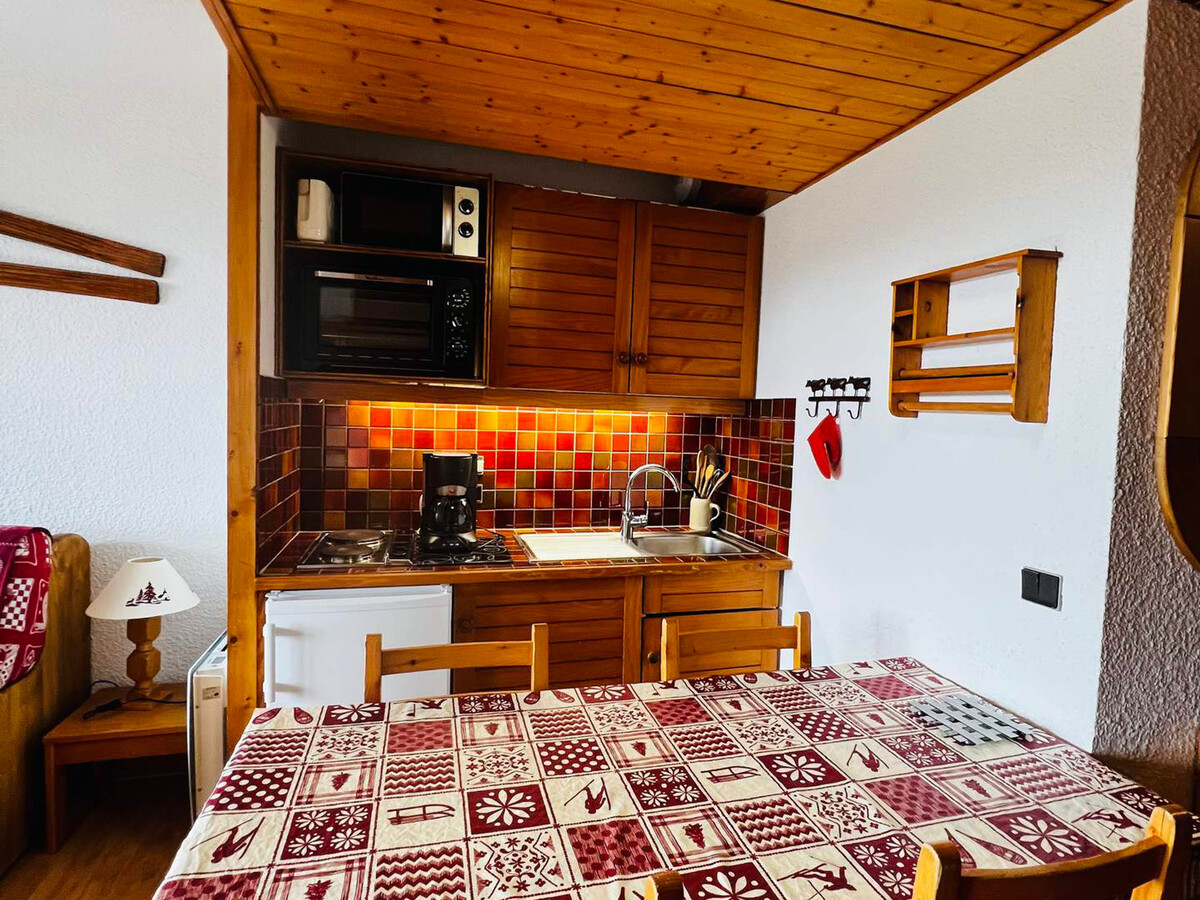 Studio cabine 5 pers aux Saisies, balcon sud vue pistes - Photo 5