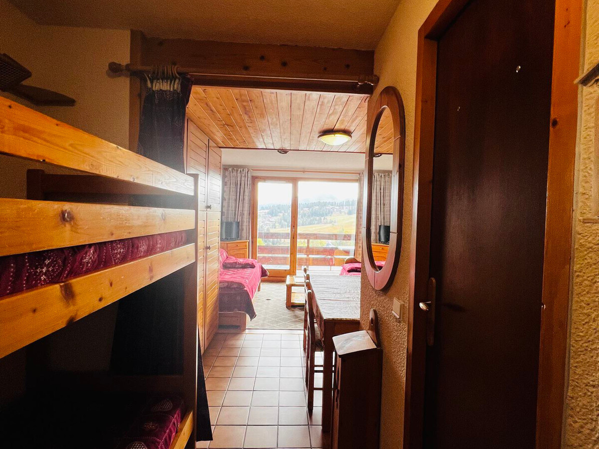 Studio cabine 5 pers aux Saisies, balcon sud vue pistes - Photo 8