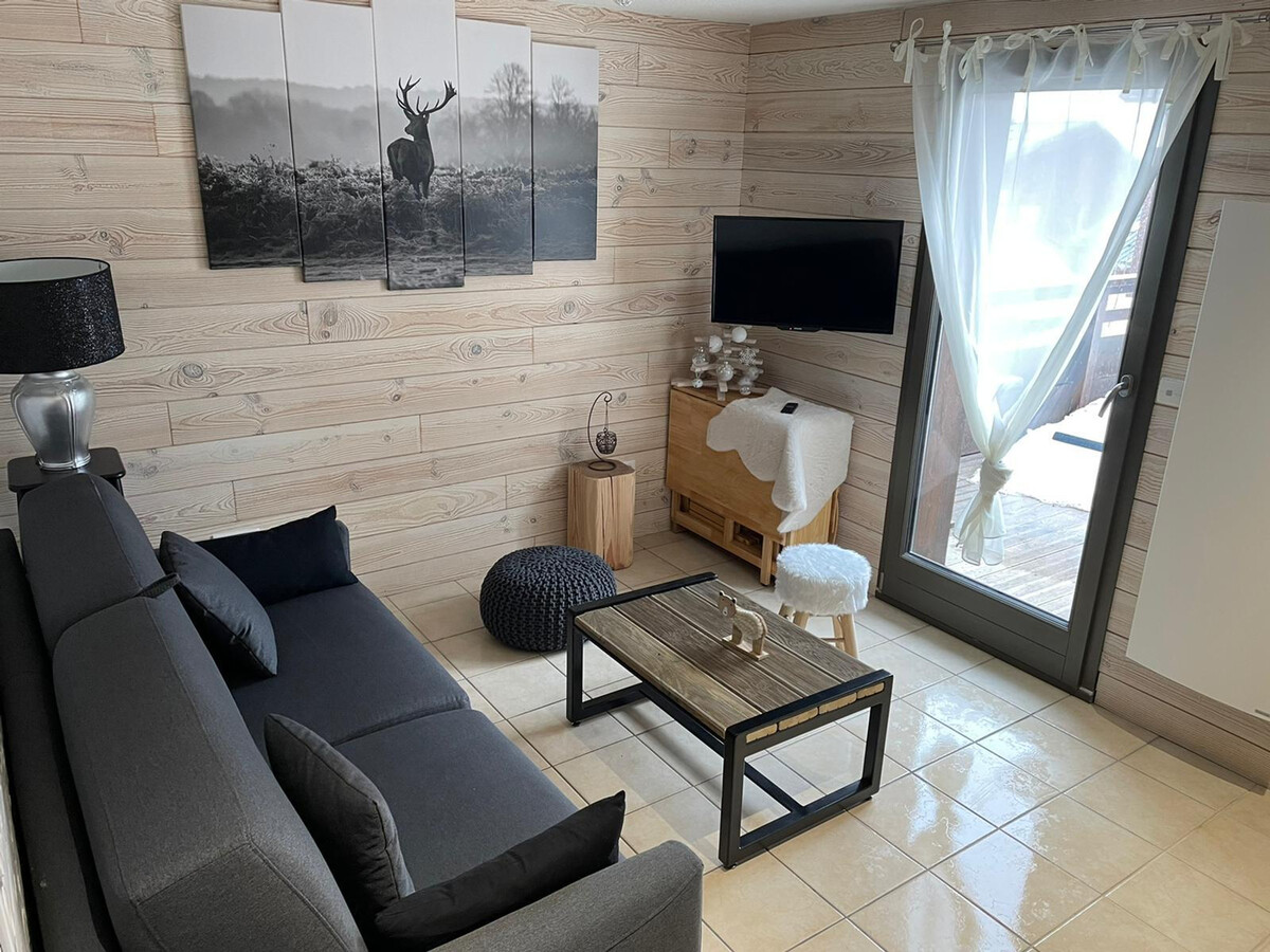 Studio 6 personnes à Valloire, terrasse et parking - Photo 1