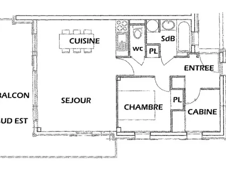 Appartement 2P+Cabine Les Saisies, balcon vue chapelle : photo 4