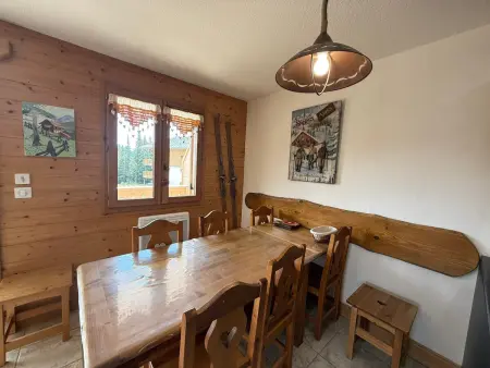 Appartement 2P+Cabine Les Saisies, balcon vue chapelle : photo 8