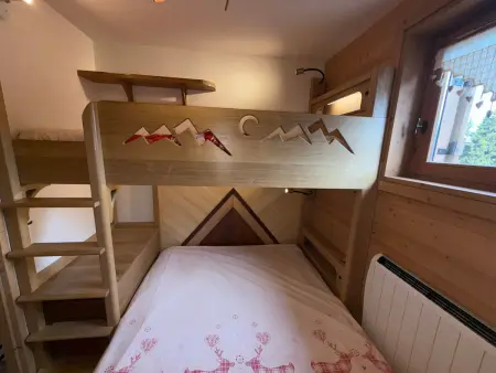 Appartement 2P+Cabine Les Saisies, balcon vue chapelle : photo 11