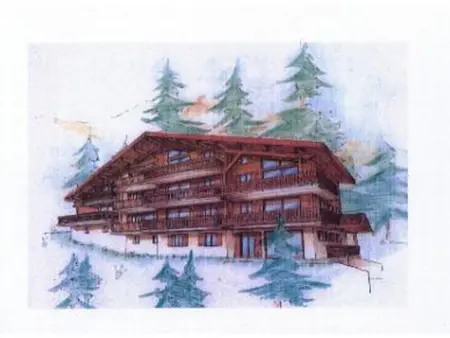 Appartement 2P+Cabine Les Saisies, balcon vue chapelle : photo 19