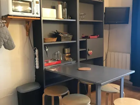 Studio 20 m² aux pieds des pistes à La Plagne Montalbert, balcon vue vallée : photo 2