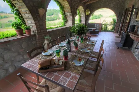 Villa La Palazzeta, Villa spéciale avec piscine privée, belle vue, près du borgo Ficulle - Photo 27