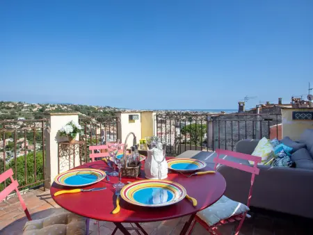 Apt 2 pièces vue mer à Cagnes-sur-Mer, terrasse sud : photo 19