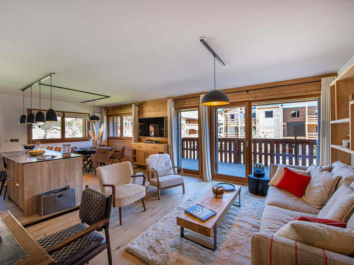 Appartement chic alpin 3 chambres avec balcon à Megève - Photo 1
