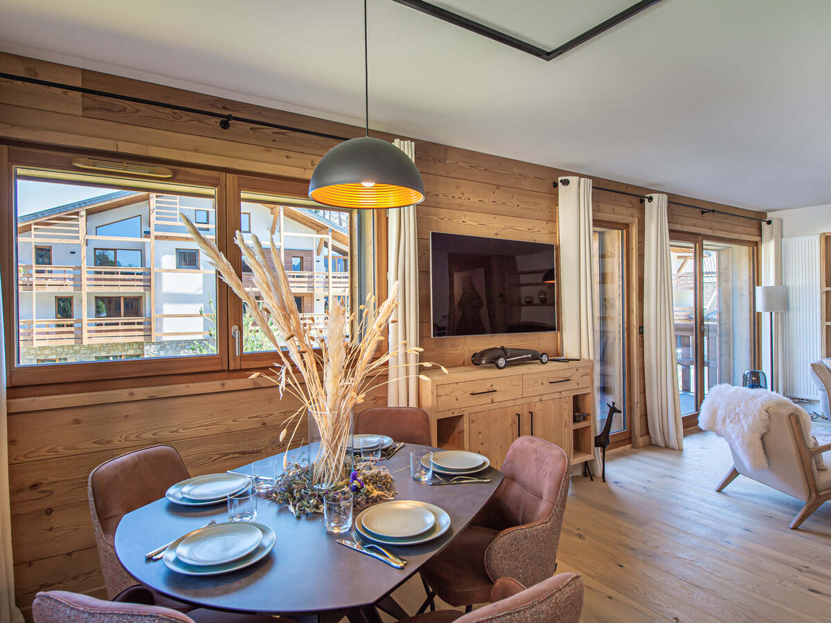 Appartement chic alpin 3 chambres avec balcon à Megève - Photo 4