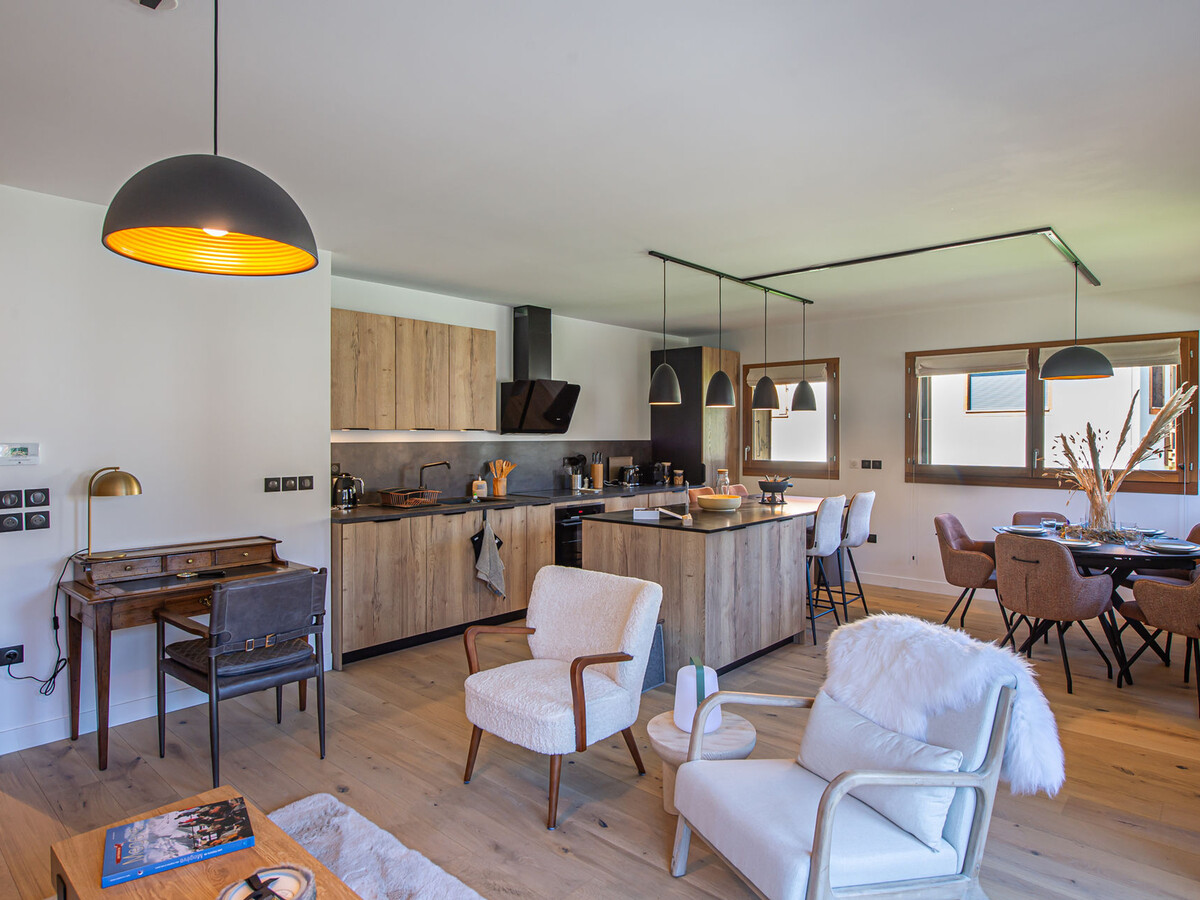 Appartement chic alpin 3 chambres avec balcon à Megève - Photo 6