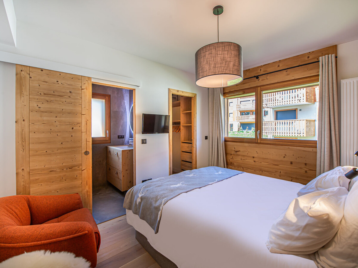 Appartement chic alpin 3 chambres avec balcon à Megève - Photo 9