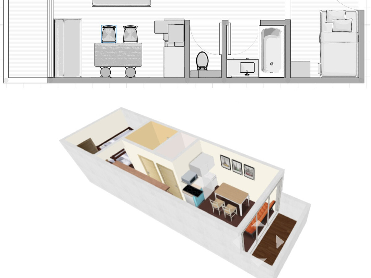 Studio 4 personnes avec balcon et casier à ski, Val-d'Isère - Photo 12