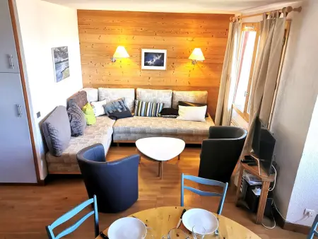 Location appartement à Les Avanchers Valmorel, Appartement skis aux pieds, 3 chambres, 6-8 pers, balcon, superbe vue