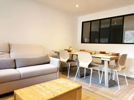 Location appartement à Les Avanchers Valmorel, Appartement rénové, 3 pièces, skis aux pieds, proche centre, 7 pers., terrasse pistes