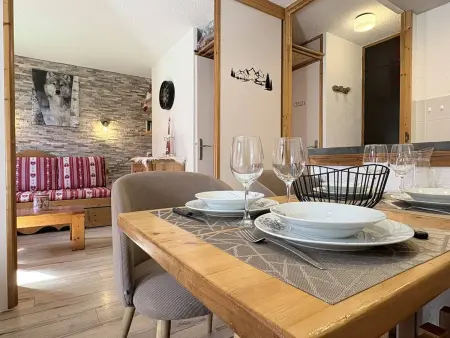 Studio 4 pers. divisible, 2 km des pistes, balcon : photo 5