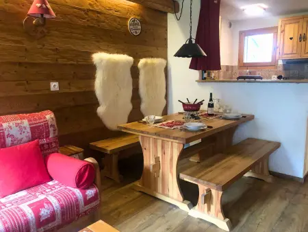 Superbe 2 pièces avec balcon, cheminée et au pied des pistes : photo 2