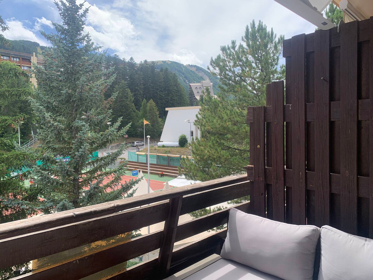 Appartement 6 pers à Pra-Loup, terrasse vue tennis - Photo 6