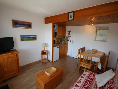 Studio cabine plein sud, pistes à 100 m, Les Saisies : photo 5
