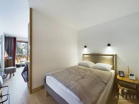 Studio 28m² rénové, terrasse sud, 350m des pistes : photo 5