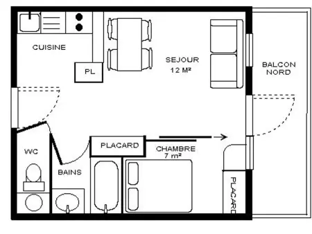 Appartement 4 pers. avec balcon au pied des pistes à Termignon : photo 5
