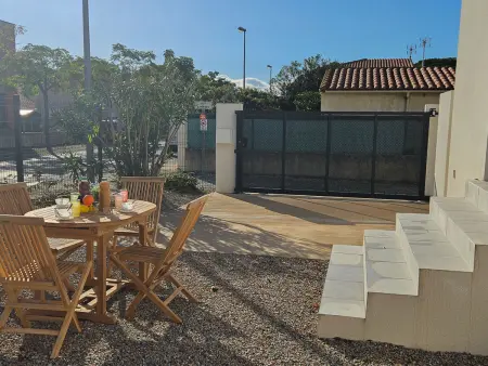 Maison Aubépines à 300 m de la plage, terrasse 70 m² : photo 20