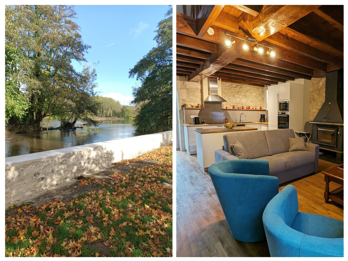 Ancien Moulin en Berry, Terrasse sur la Creuse - Photo 1