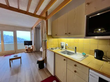 Studio rénové 39m² au pied des pistes avec balcon : photo 5