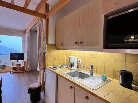 Studio rénové 39m² au pied des pistes avec balcon : photo 6