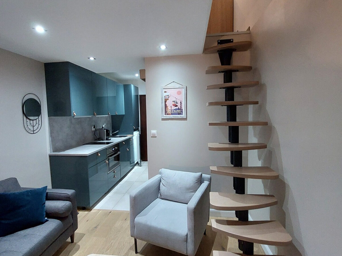 Studio Mezzanine 30m² aux Deux Alpes, Accès Ski - Photo 1