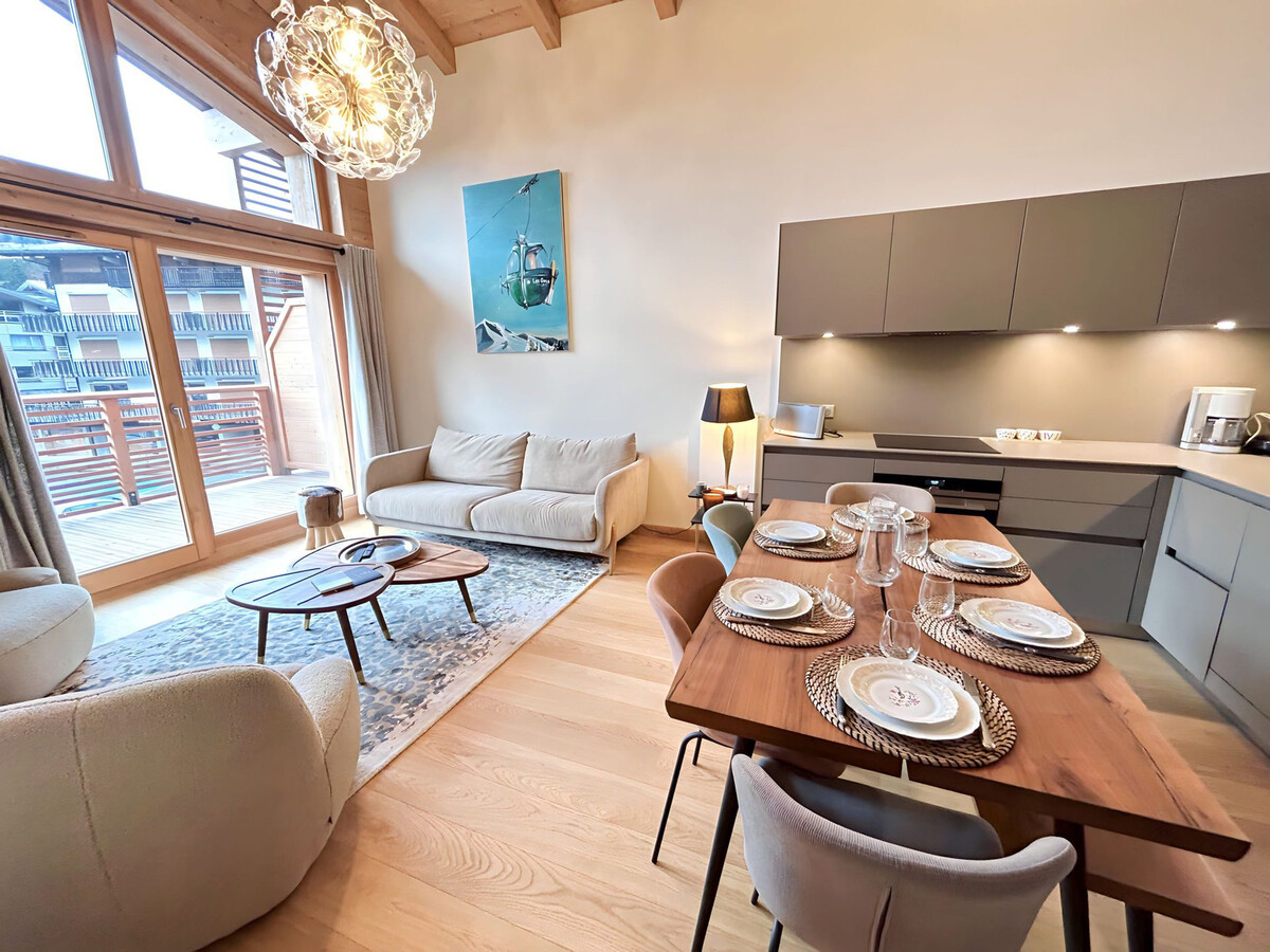 Appartement 3 chambres, terrasse 15m², centre Les Gets - Photo 1