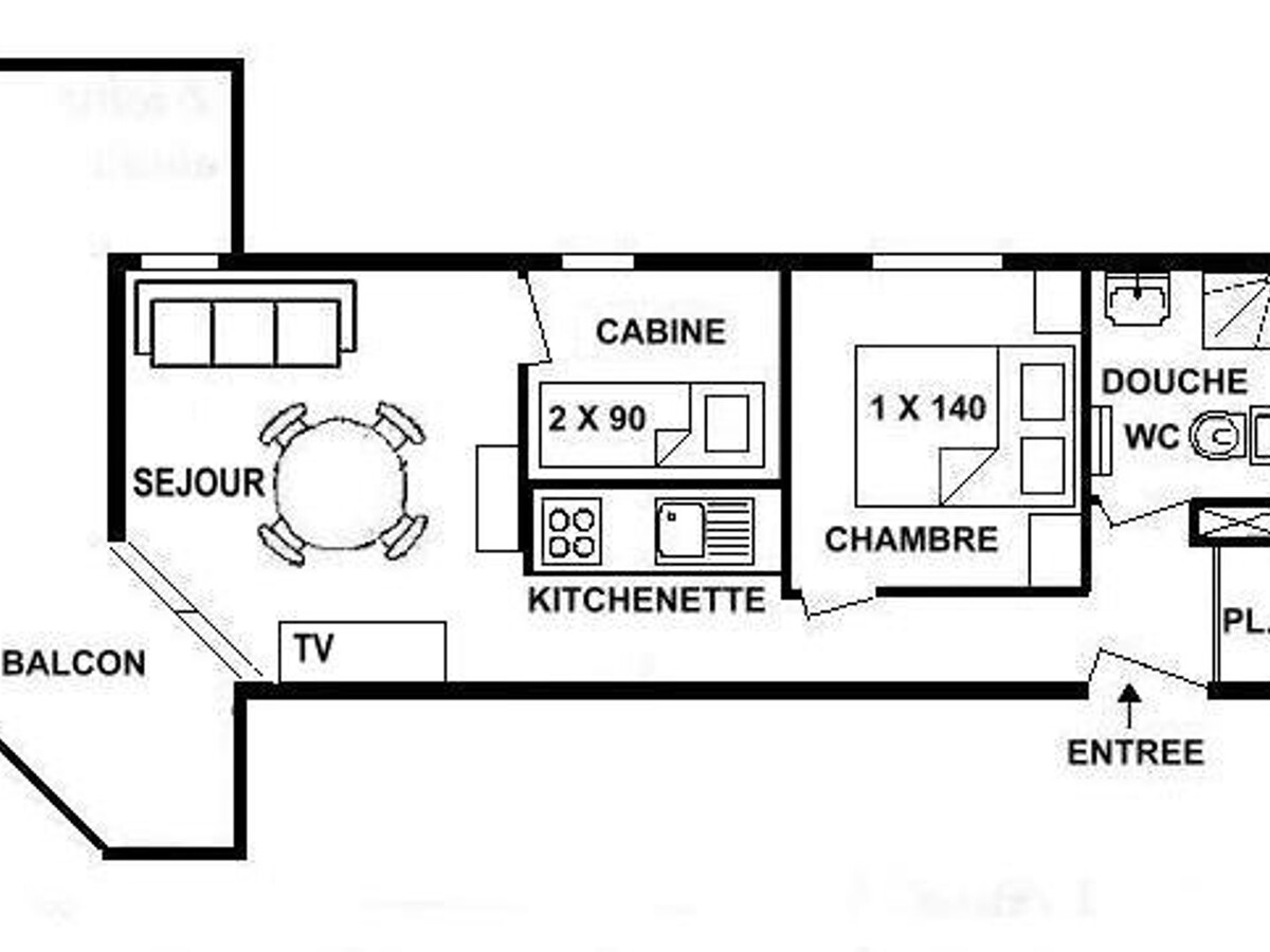 Appartement 2 pièces cabine Les Saisies, 4 pers. - Photo 3