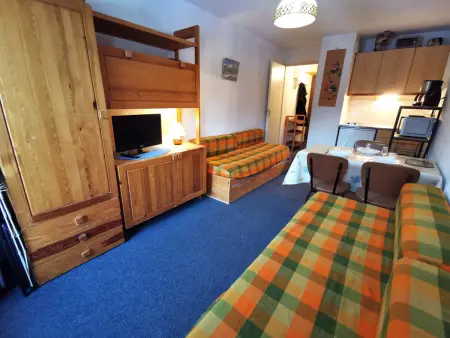 Location appartement à Les Adrets Prapoutel, Studio au pied des pistes avec balcon aux Adrets-Prapoutel