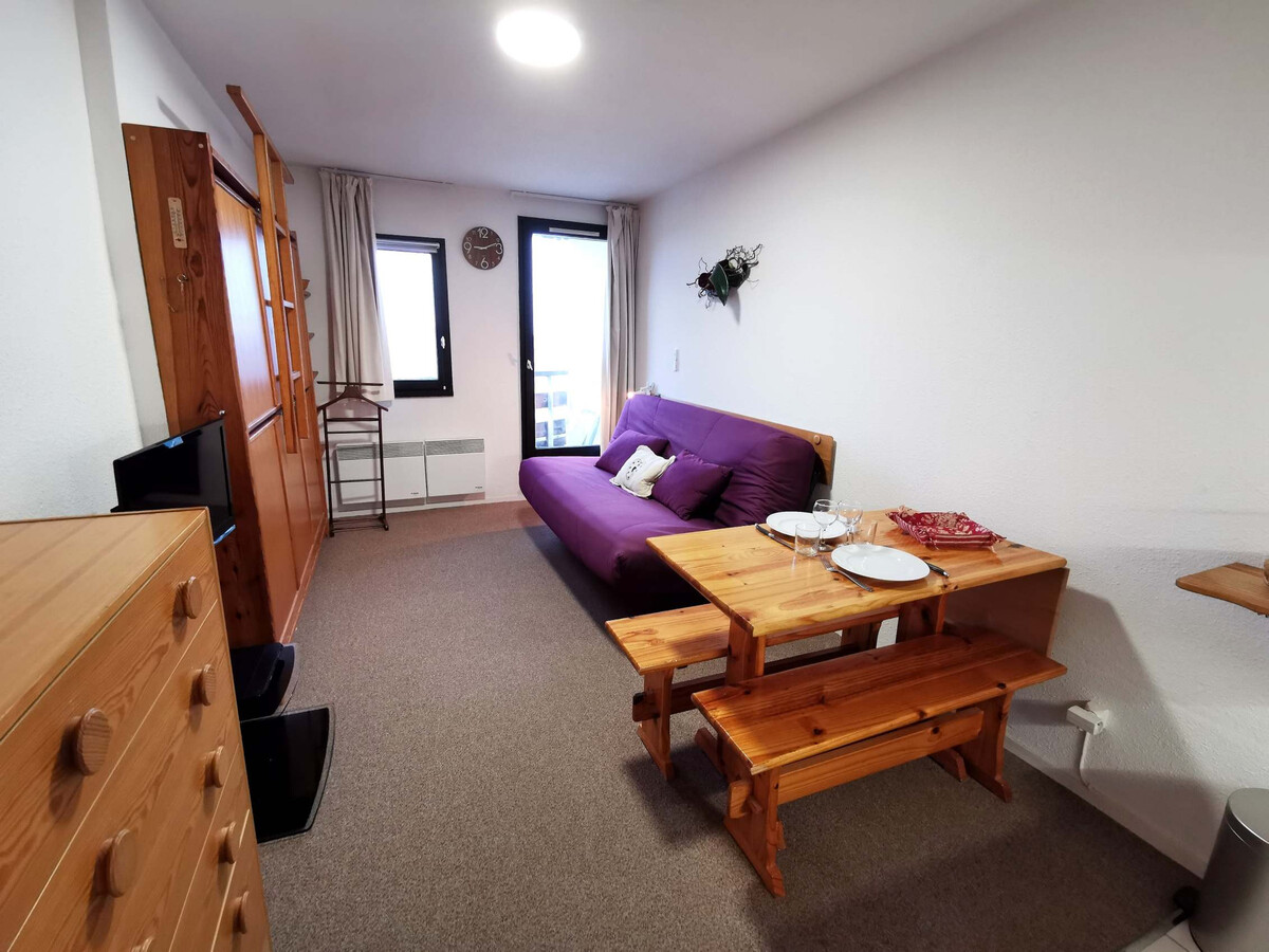 Studio à 80m des pistes, balcon, vue sur vallée - Photo 2